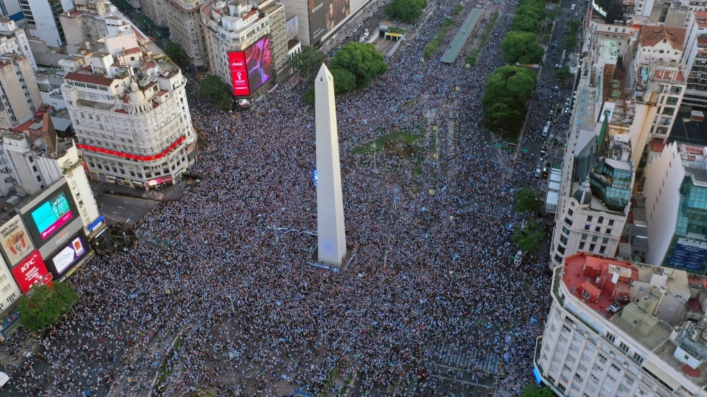 Crowds of fans in Argentina