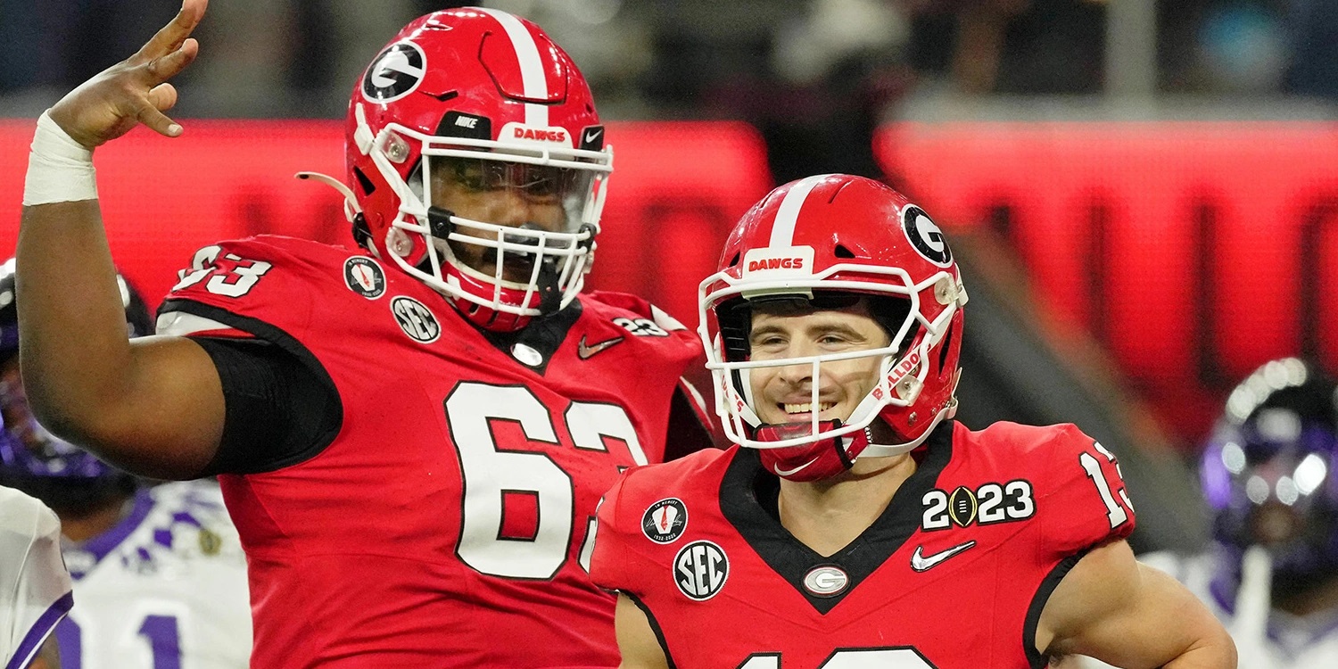 Georgia players celebrate their great performance