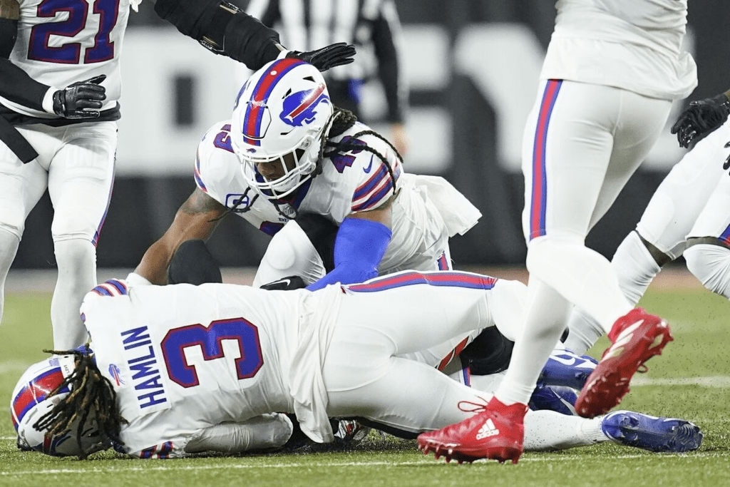 Damar Hamlin collapsed on the field in a game against the Cincinnati Bengals on Jan 3.